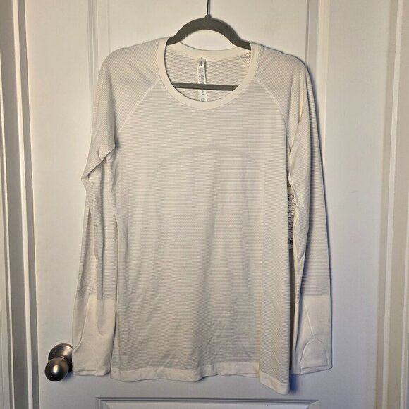 NWT Lululemon Swiftly Tech Long Sleeve 2.0 - 12 White - Picture 3 of 8